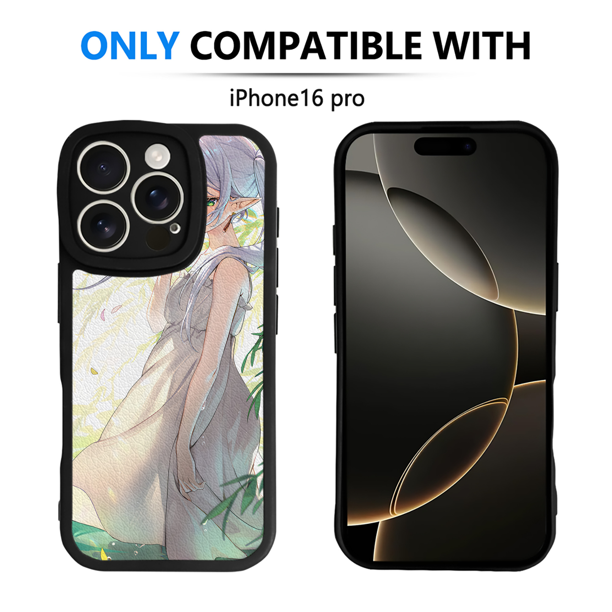 （画像用） 葬送のフリーレン Frieren 【iPhone 16シリーズ対応】シリコンスマホケース（レザー調） 材質：シリコン